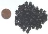 100 3x7mm Black Cupped Flowers